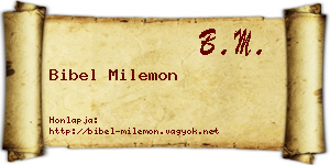 Bibel Milemon névjegykártya